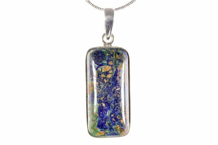 Stunning Malachite and Azurite Pendant - Sterling Silver #382506